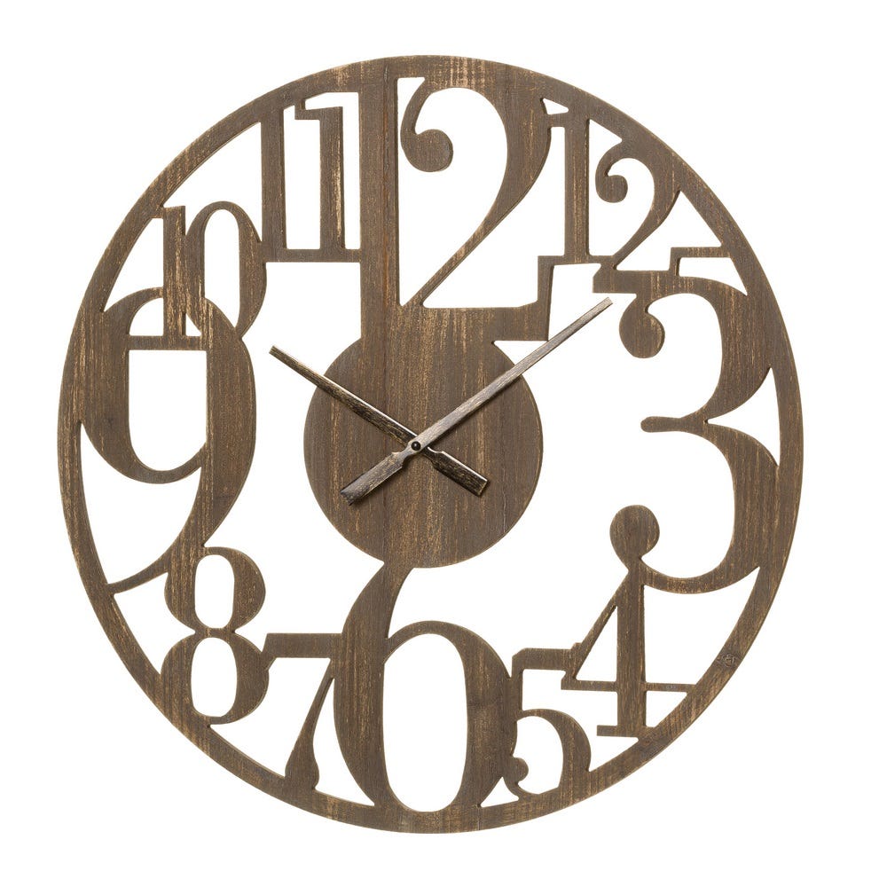 RELOJ LEONE MARRÓN 60CM