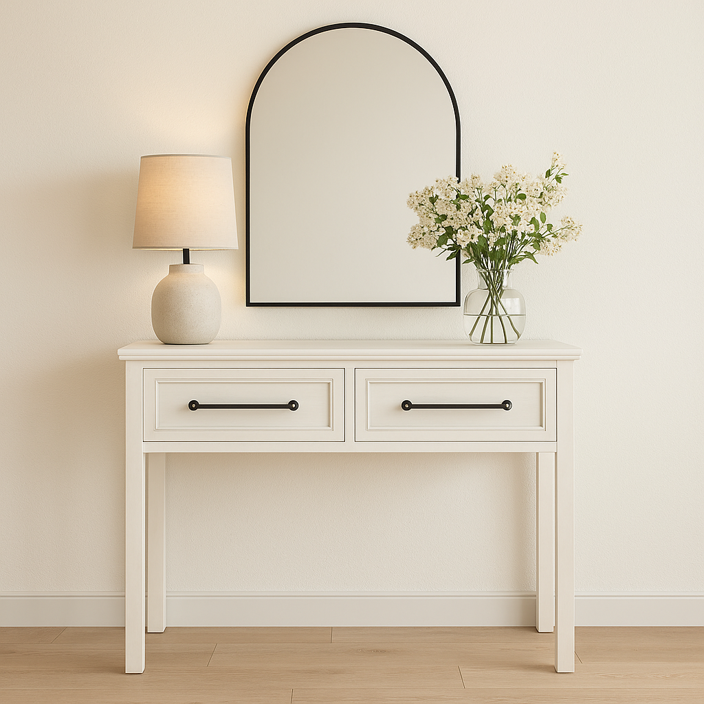 CONSOLA BURUNDI BLANCA 105X80CM