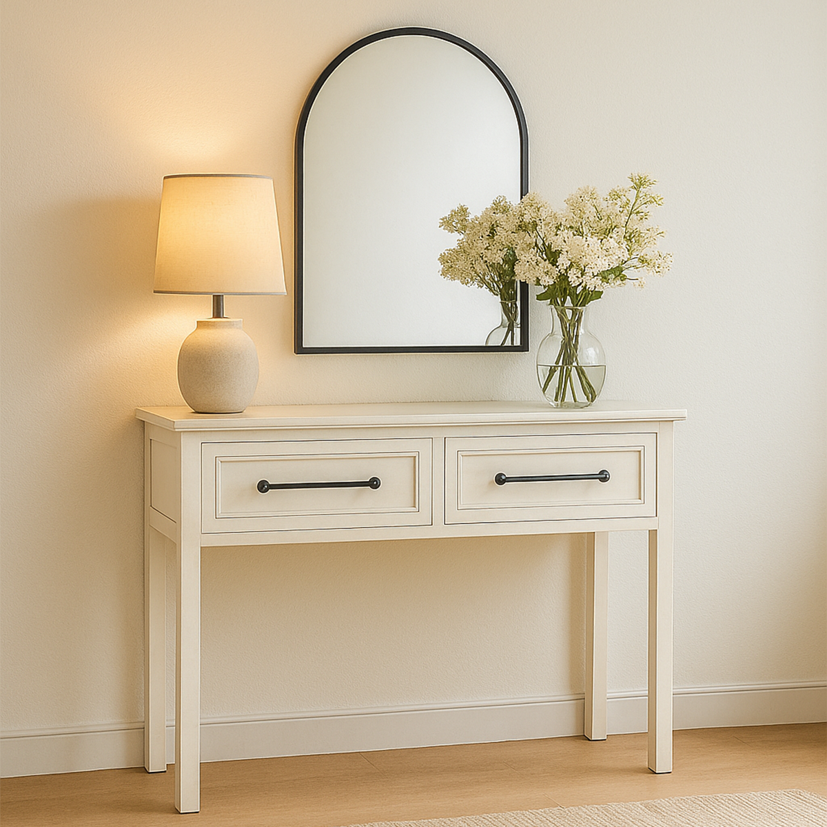 CONSOLA BURUNDI BLANCA 105X80CM