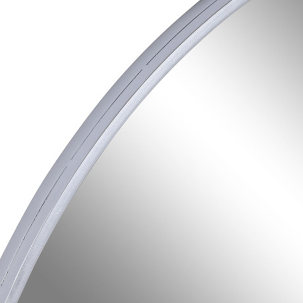 ESPEJO MAYEN METAL PLATA 80CM