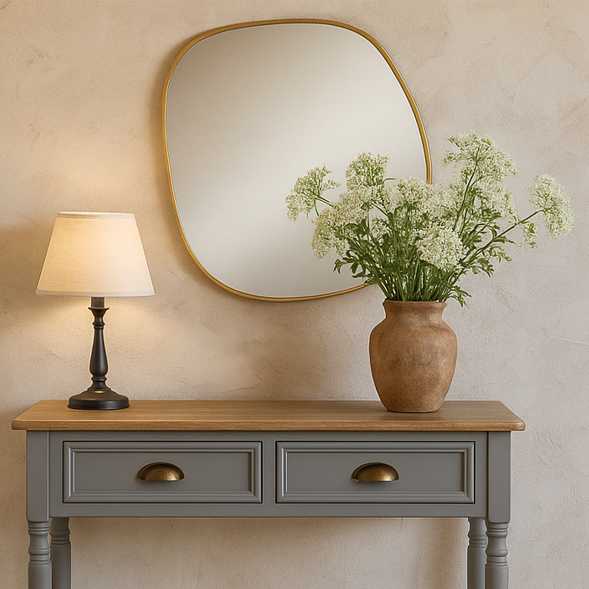 ESPEJO SYRA METAL ORO 69CM