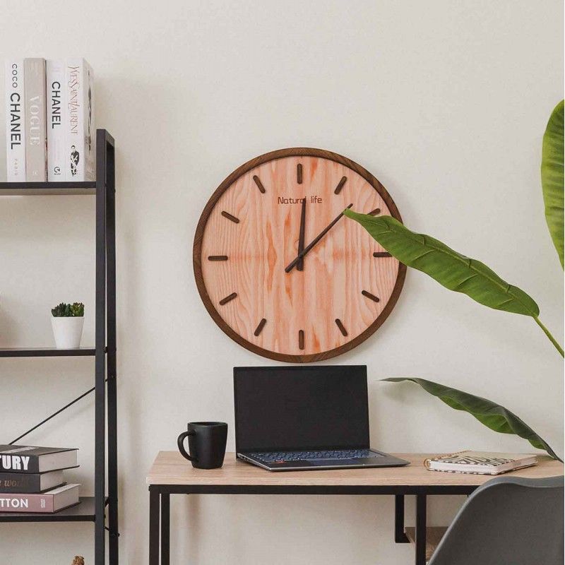 RELOJ DE PARED MATEUS NATURAL 50cm