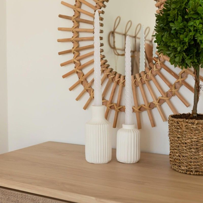 SET 4 VELAS FRISIA BLANCA 25cm