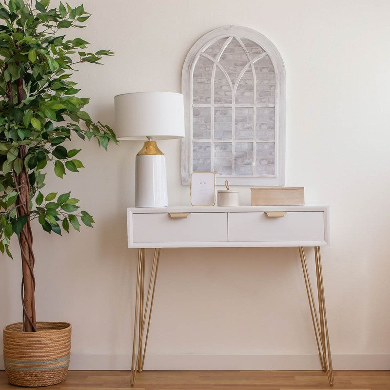 CONSOLA COPENHAGUE BLANCA 90X80cm