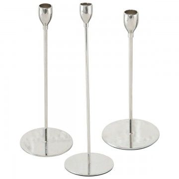 SET 3 CANDELABROS AMMER METAL 33CM