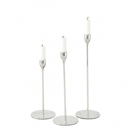 SET 3 CANDELABROS AMMER PLATA