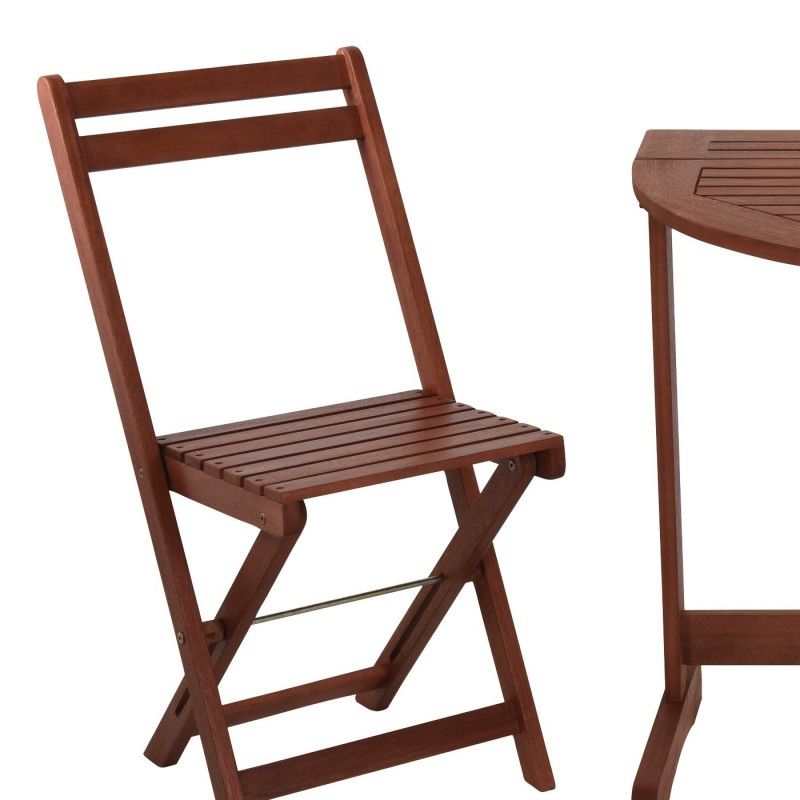 Mesa y sillas plegables terraza 3 pzas y cojines madera acacia