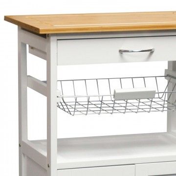 CARRITO DE COCINA YASU MADERA 84CM