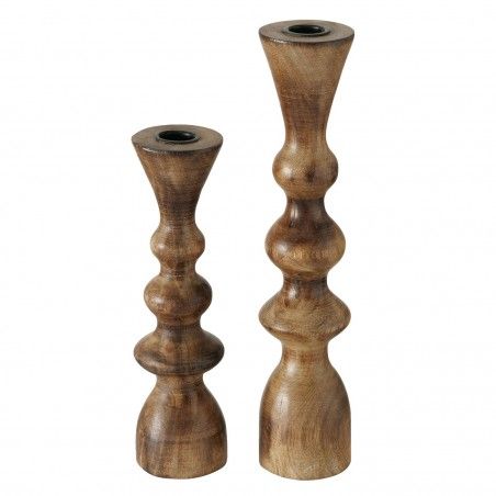 CANDELABRO MATERA MADERA MANGO