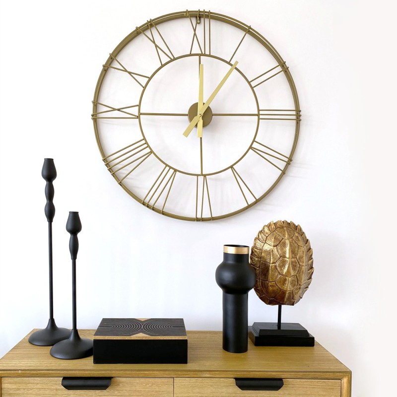 RELOJ DE PARED ENID DORADO 70CM