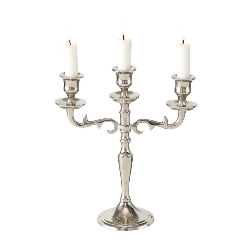 CANDELABRO BRYON PLATA 26CM