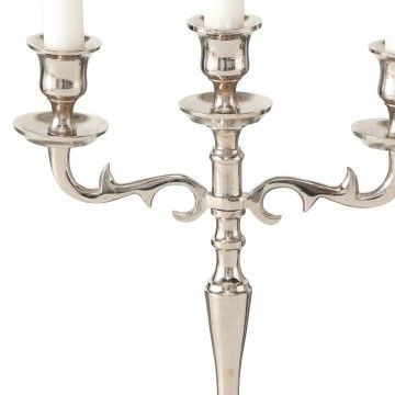 CANDELABRO BRYON PLATA 26CM