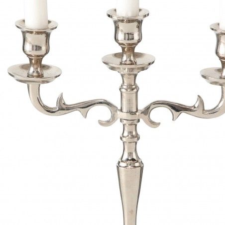 CANDELABRO BRYON PLATA 26CM