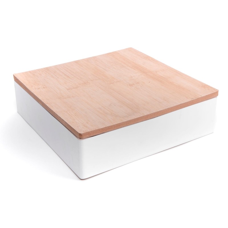 CAJA ALVILE MADERA BLANCA 24CM