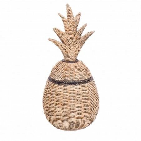 CAJA PIÑA ESCARET MARRÓN 26CM