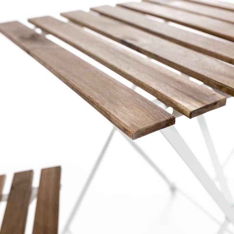 Oslo set de 2 mesas auxiliares de madera y metal