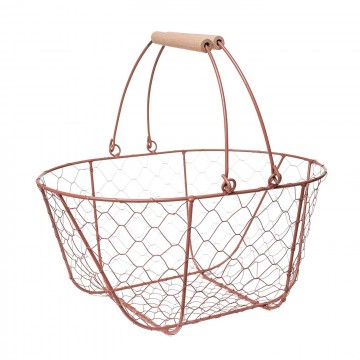 CESTA CLAUDINA METAL 38X25CM