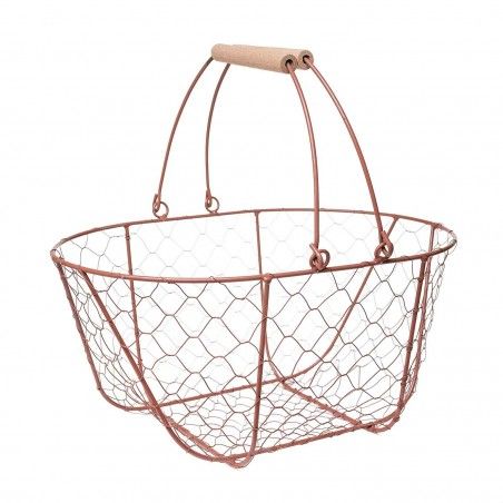 CESTA CLAUDINA METAL 38X25CM