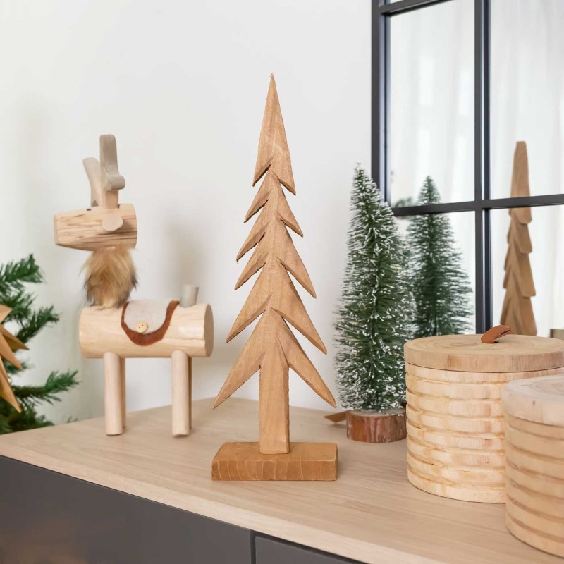 ÁRBOL NAVIDAD RANUA MADERA 39CM