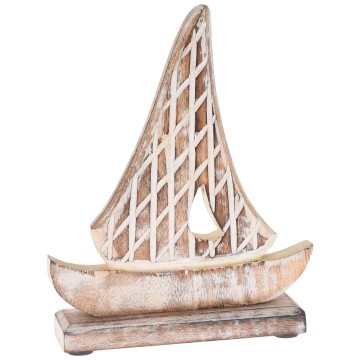 FIGURA BARCO BRIAR MADERA 25CM