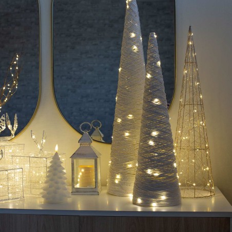 ÁRBOL NAVIDAD BIAR BLANCO LED 60CM