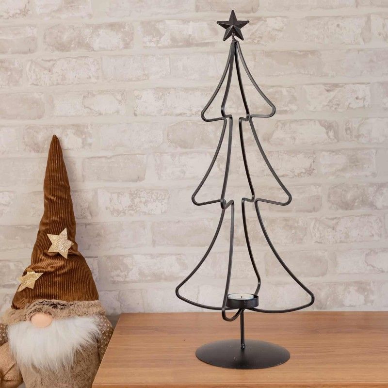 PORTAVELAS NAVIDAD DIXI METAL 55cm