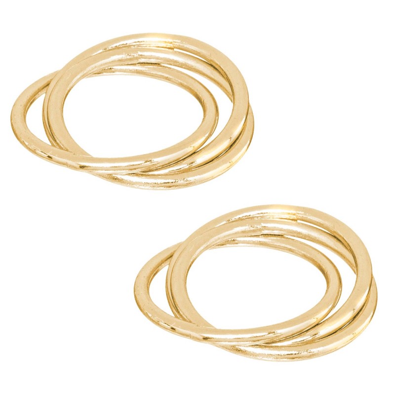 SET 2 ANILLOS SERVILLETAS NINFI ORO