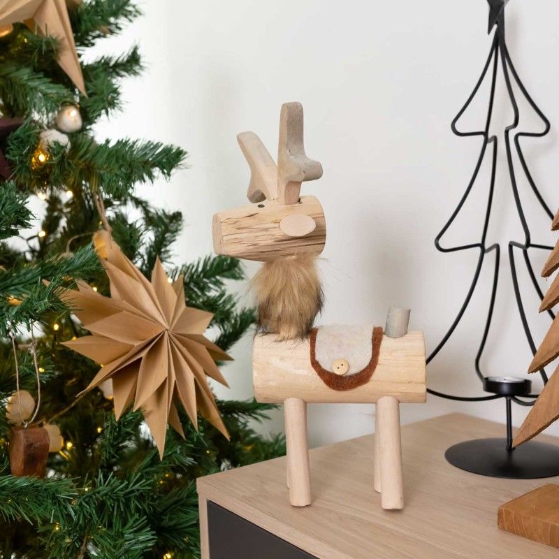 RENO NAVIDAD JASIO MADERA 37cm