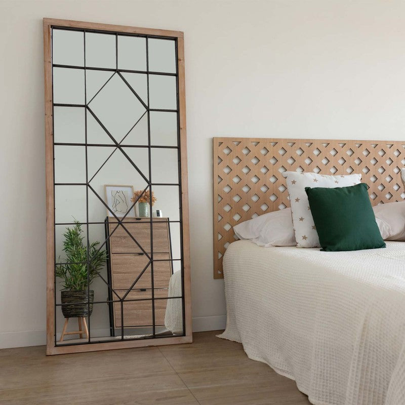 ESPEJO VENTANA BERAT MADERA 165cm