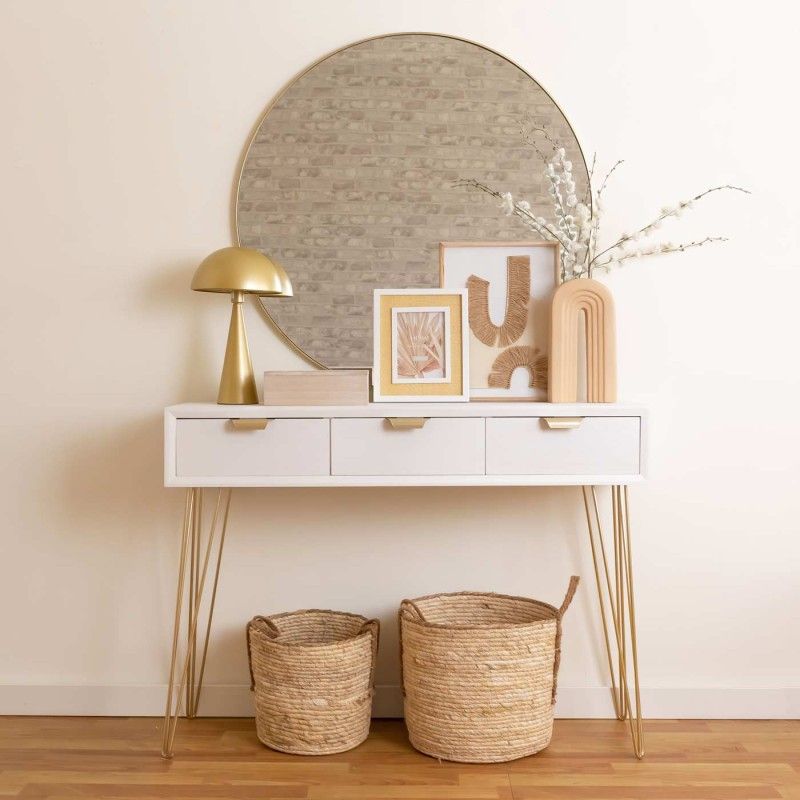 CONSOLA COPENHAGUE BLANCA 110X80cm